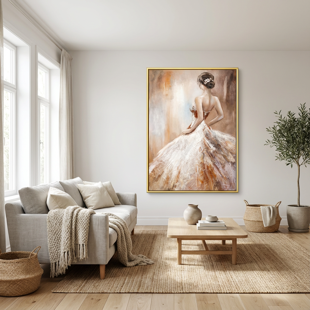 Elegant Back View Dress Painting PP