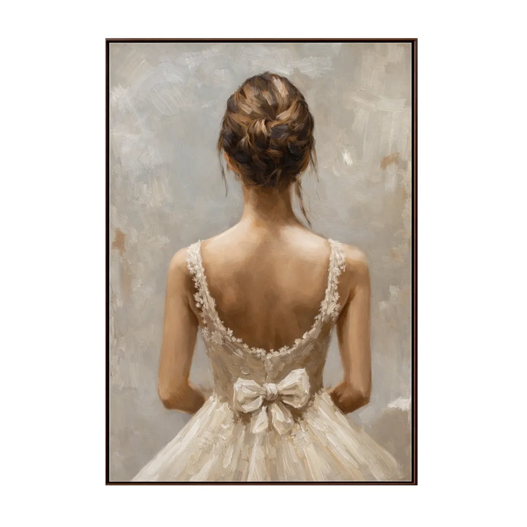 Elegant Bridal Back Portrait Painting TA