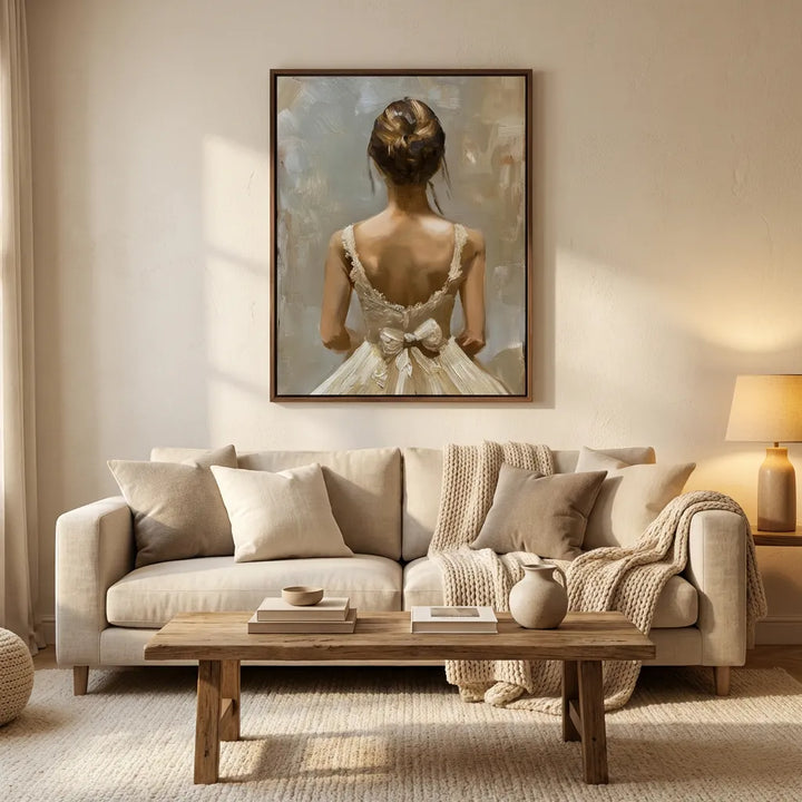 Elegant Bridal Back Portrait Painting TA