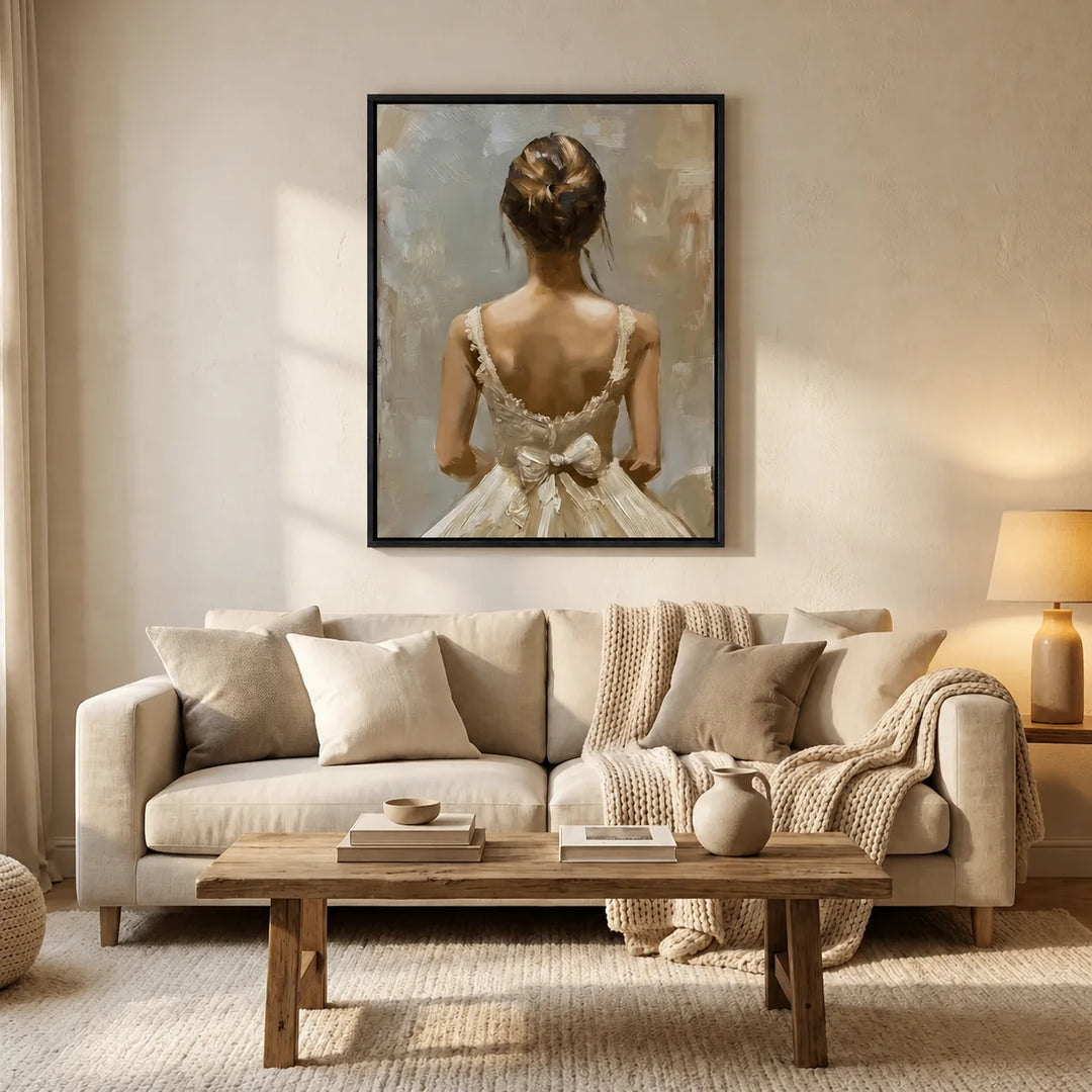 Elegant Bridal Back Portrait Painting TA