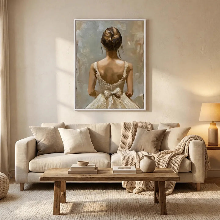 Elegant Bridal Back Portrait Painting TA