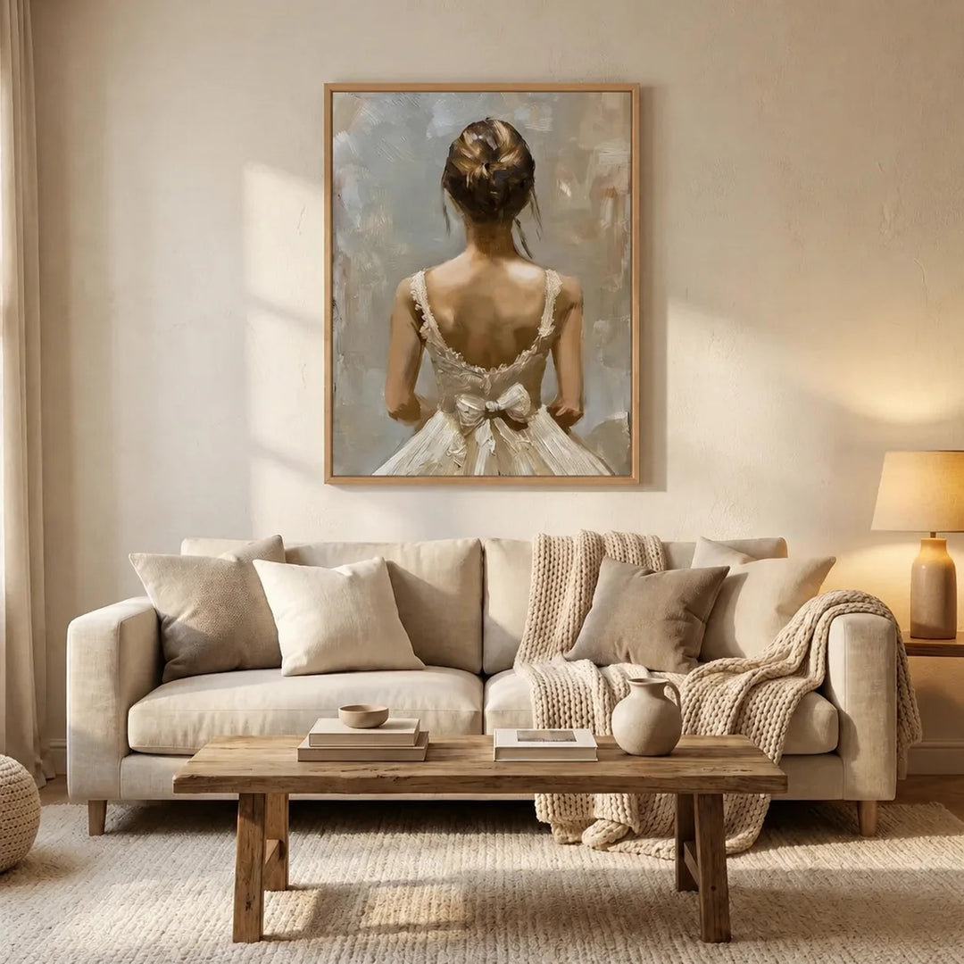 Elegant Bridal Back Portrait Painting TA