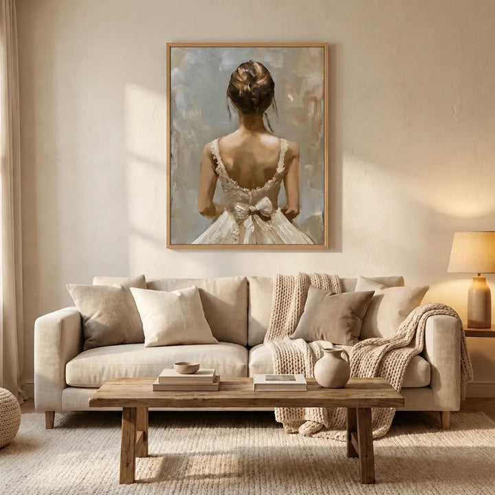 Elegant Bridal Back Portrait Painting TA