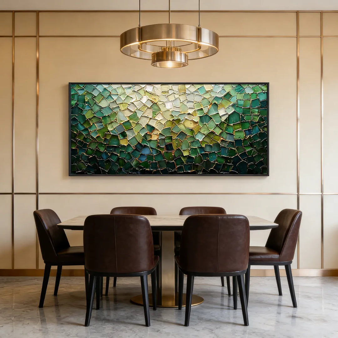 Emerald Tides Abstract Painting AA