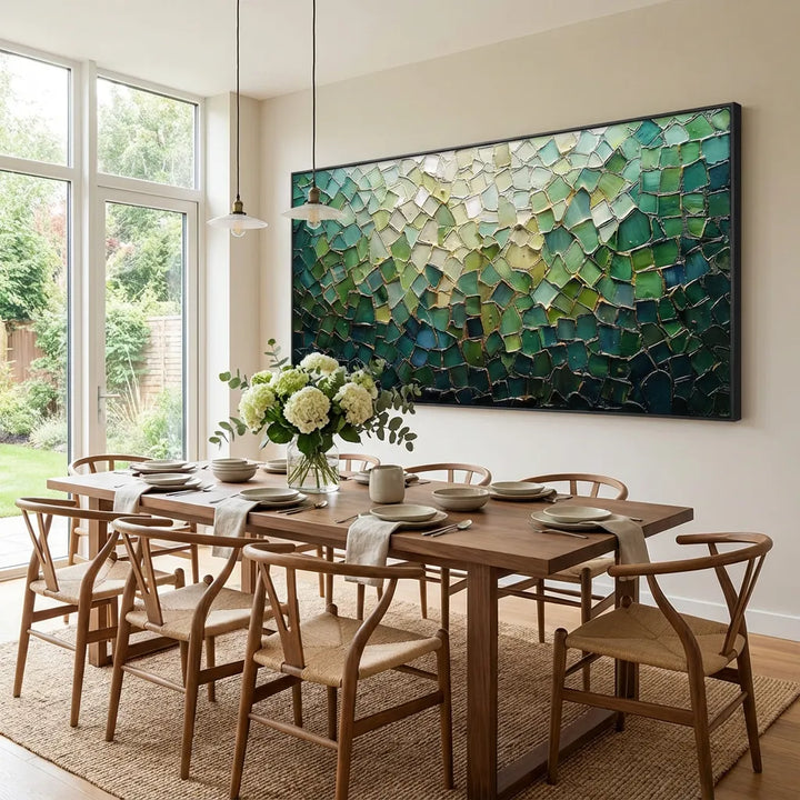 Emerald Tides Abstract Painting AA