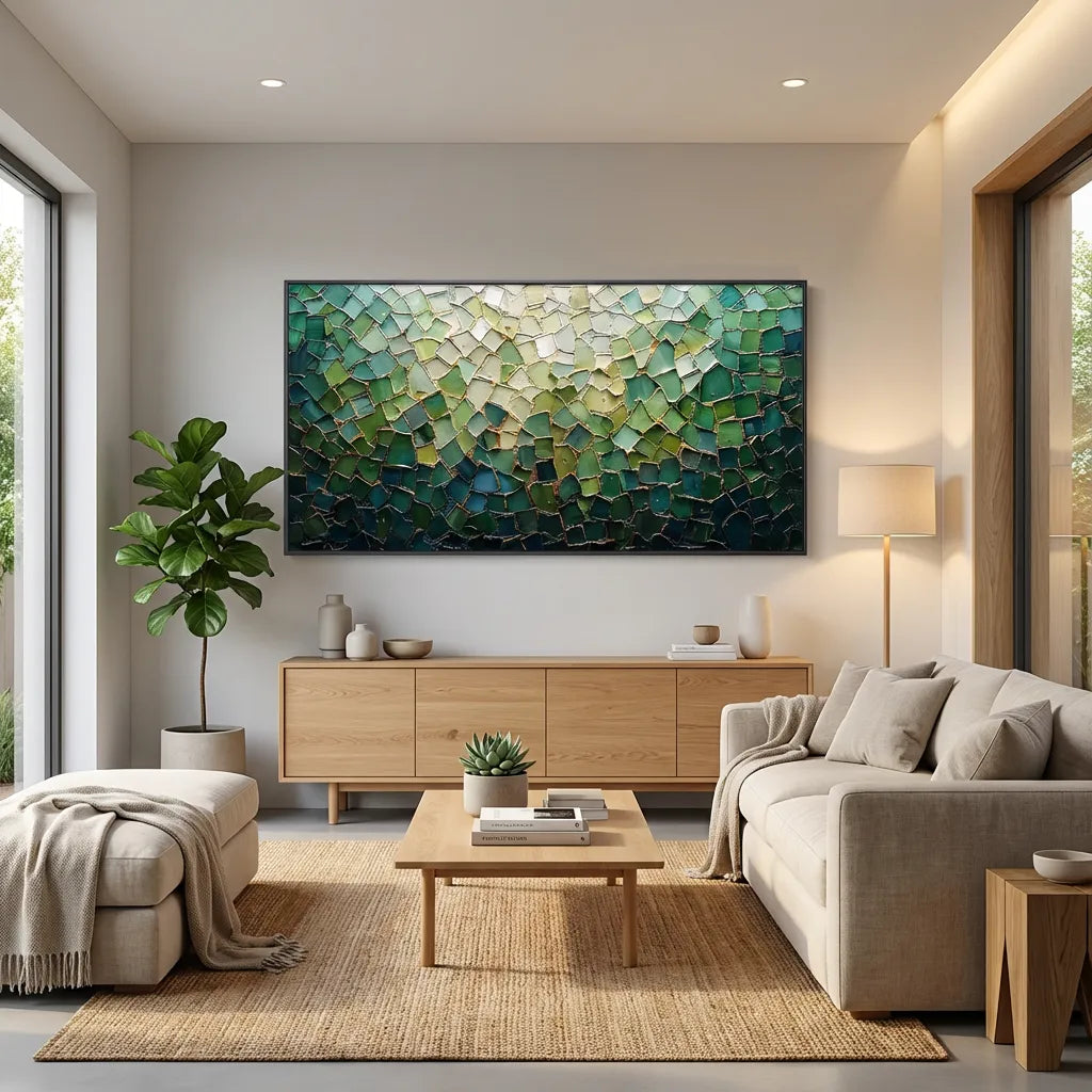Emerald Tides Abstract Painting AA
