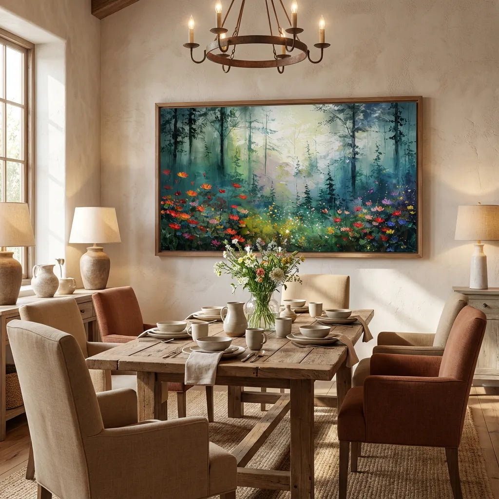 Forest Garden Wall Art – Enchanted Fantasy Landscape Painting ...