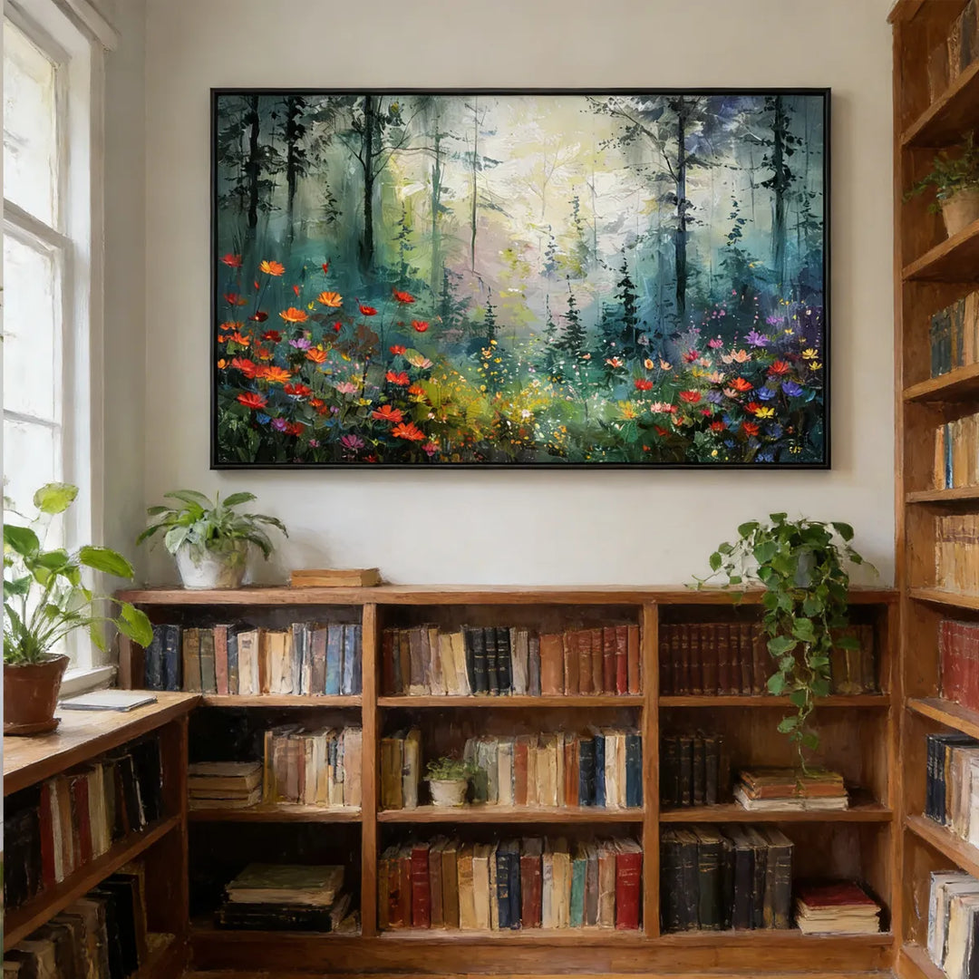 Forest Garden Wall Art – Enchanted Fantasy Landscape Painting ...