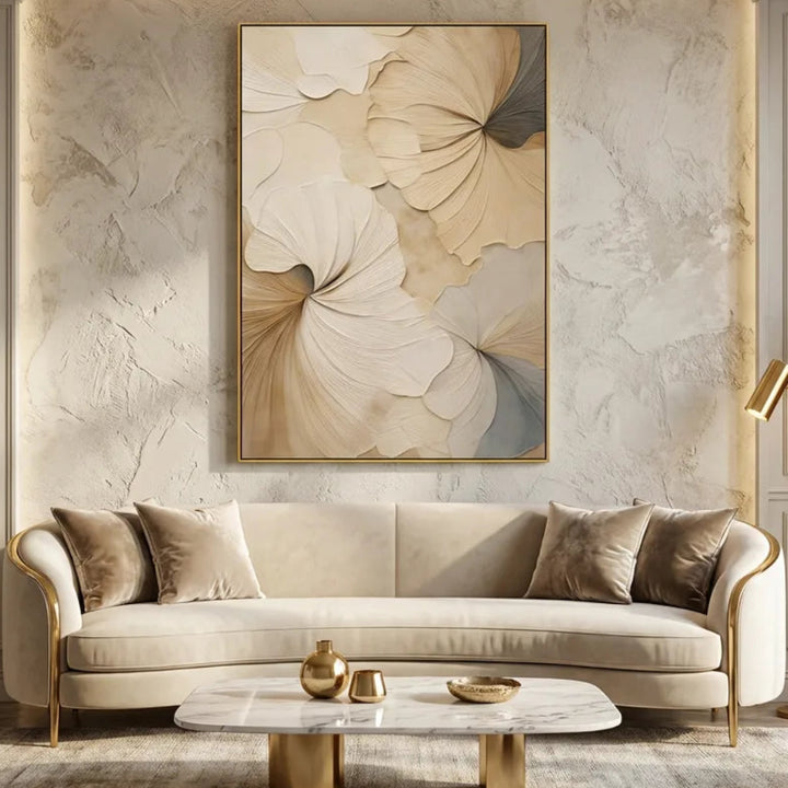 Featherveil Bloom Abstract Painting TA