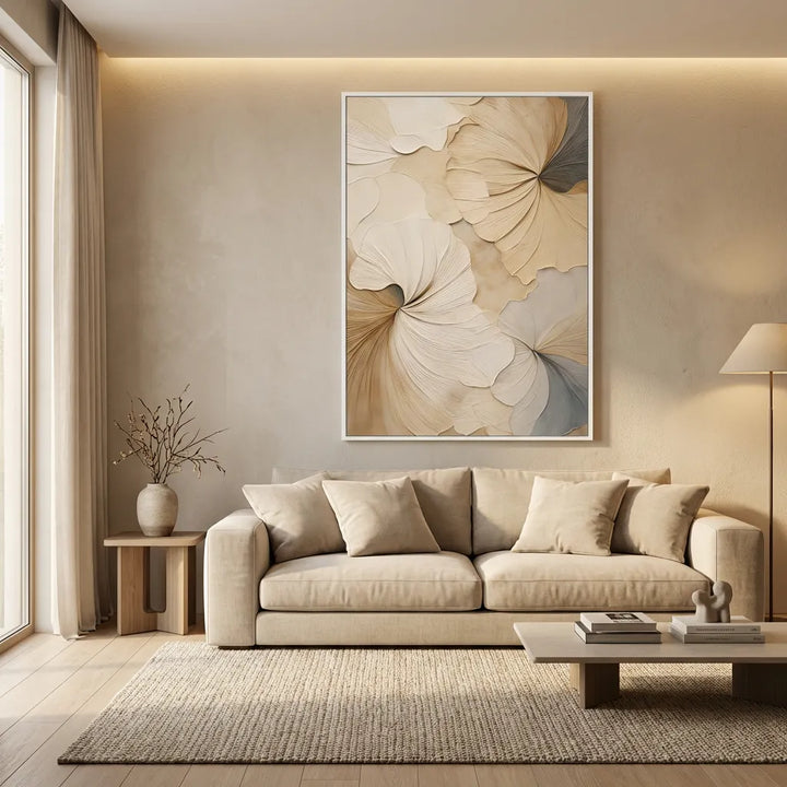 Featherveil Bloom Abstract Painting TA