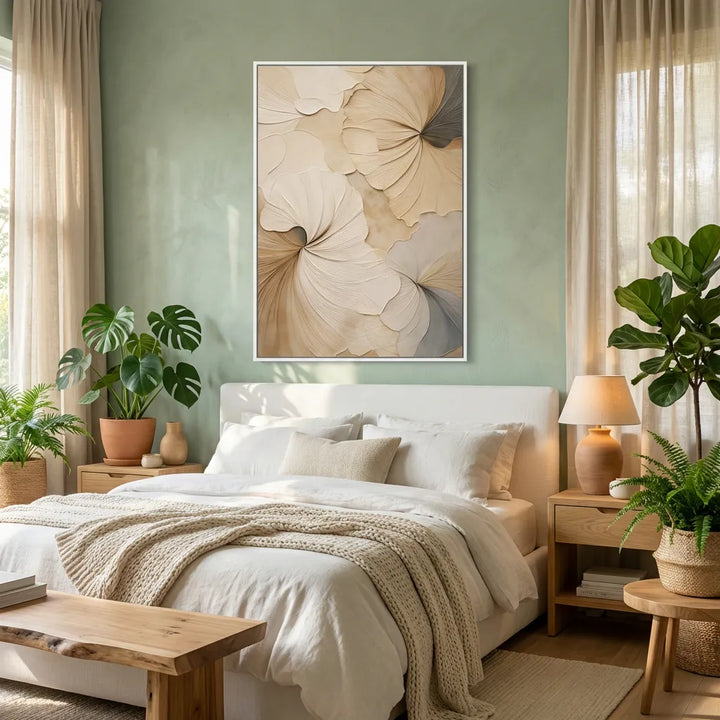 Featherveil Bloom Abstract Painting TA
