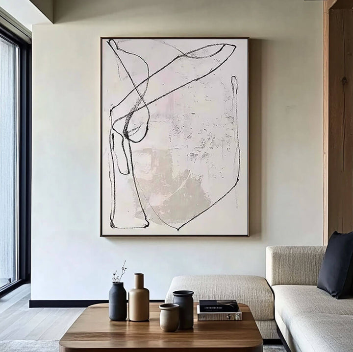 Figurative Whisper – Abstract Hand-Painted Oil Painting