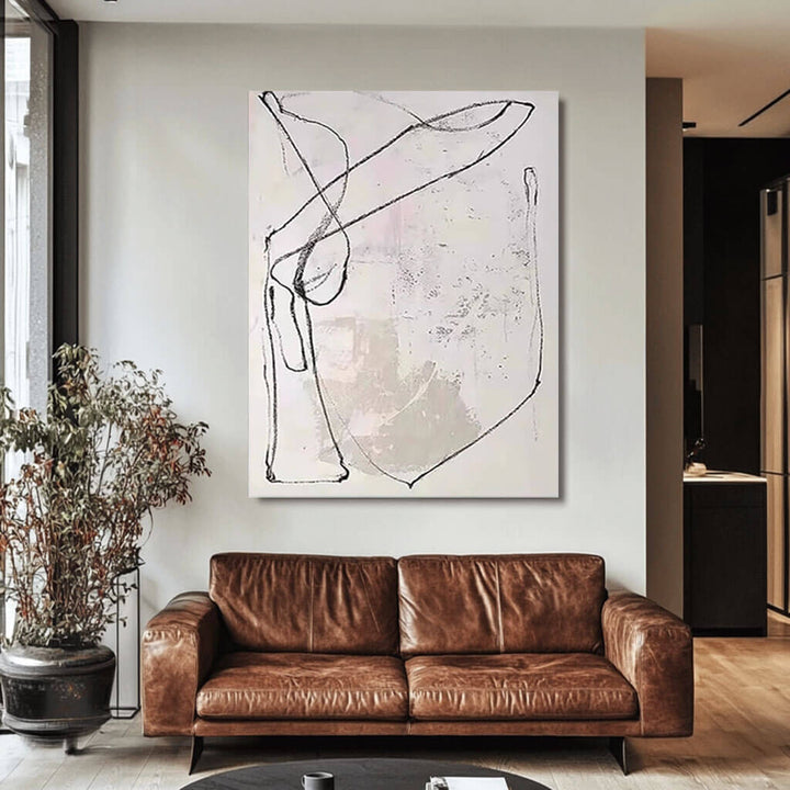 Figurative Whisper – Abstract Hand-Painted Oil Painting