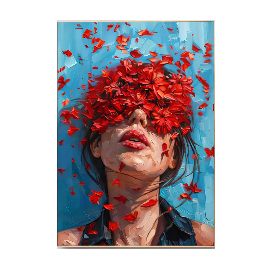 Floral Portrait Abstract Painting TA