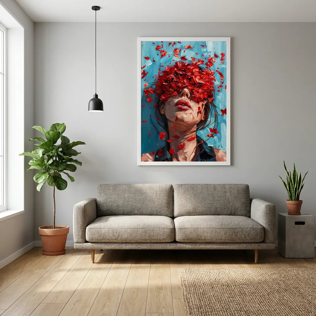 Floral Portrait Abstract Painting TA