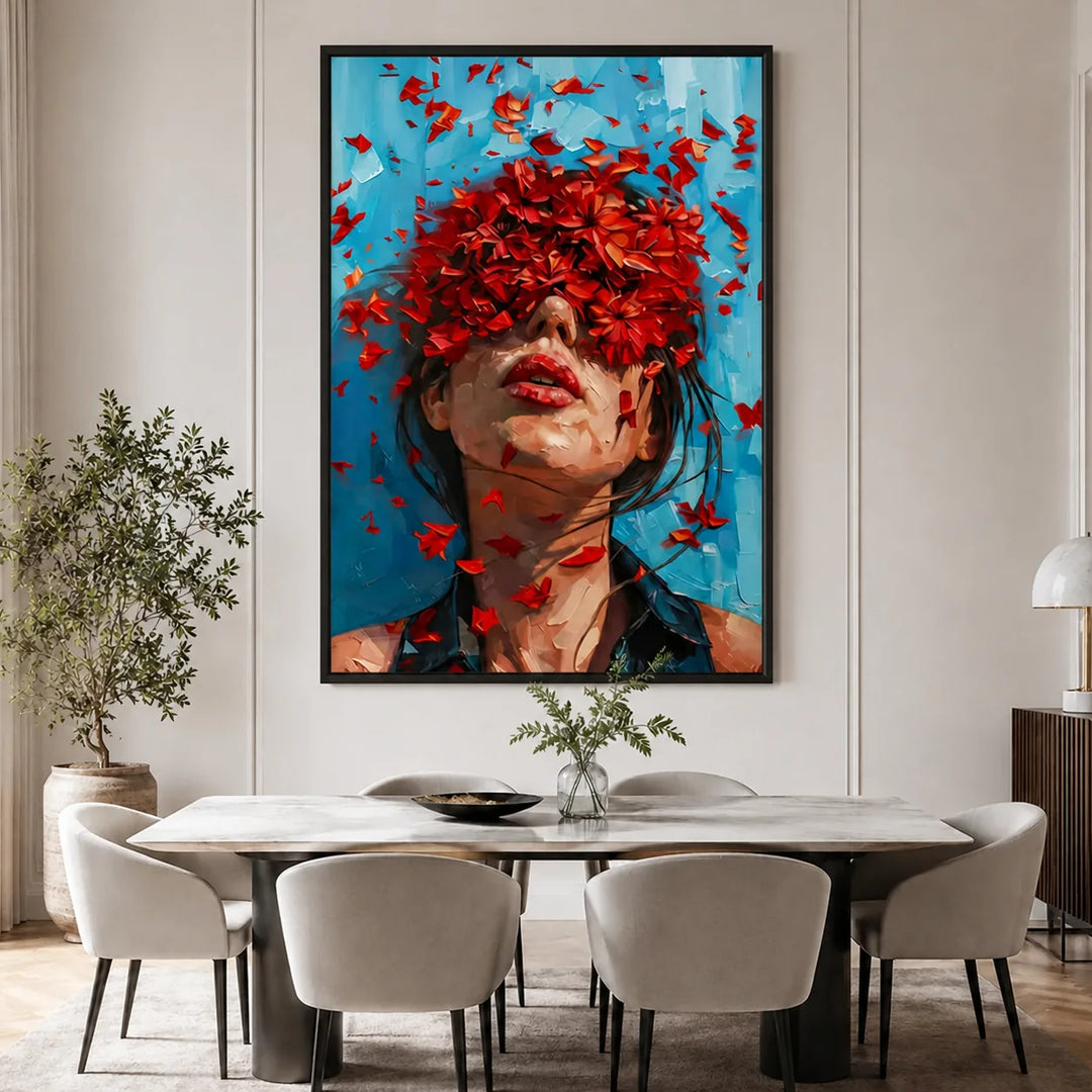 Tableau abstrait - Portrait floral TA