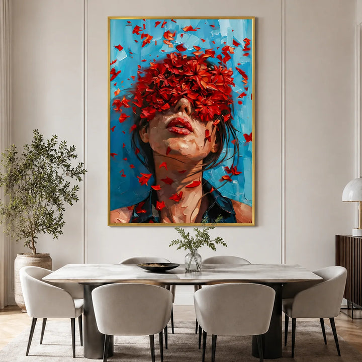 Tableau abstrait - Portrait floral TA