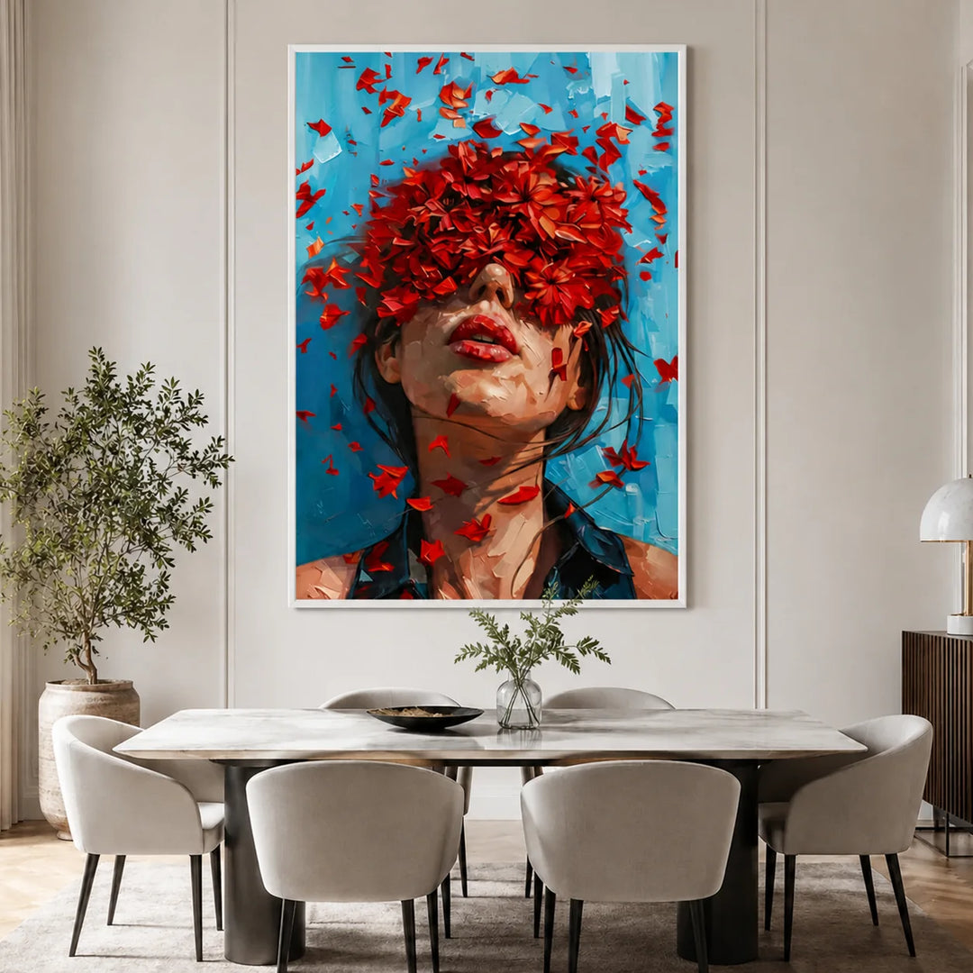 Tableau abstrait - Portrait floral TA