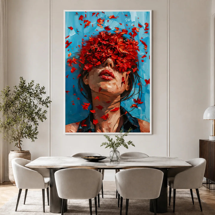 Tableau abstrait - Portrait floral TA