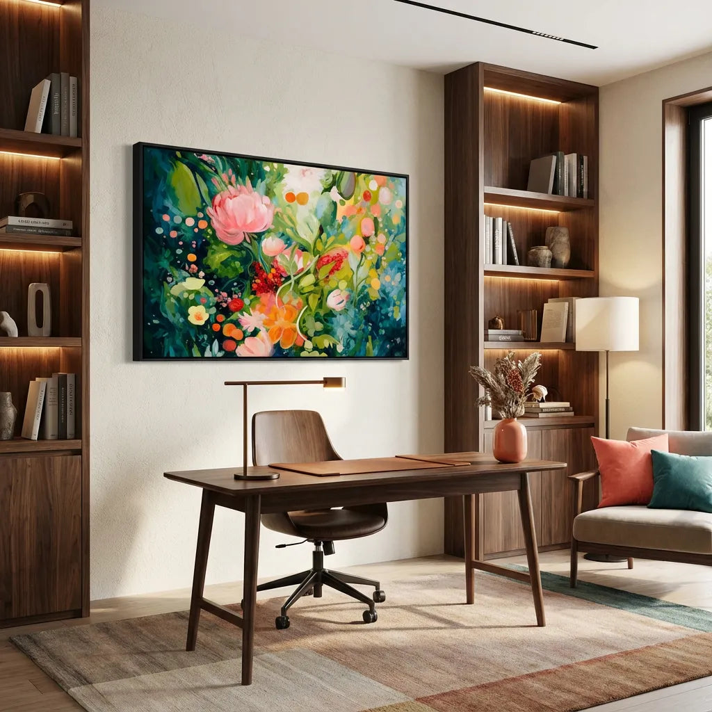 Garden Glow Floral Painting AA