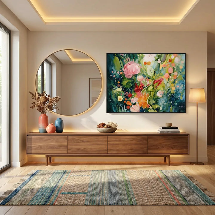 Garden Glow Floral Painting AA