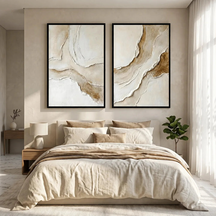 Impression sur toile diptyque abstrait Veine d&