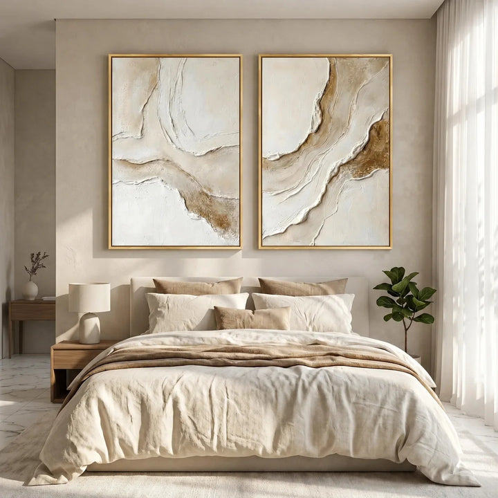Impression sur toile diptyque abstrait Veine d&
