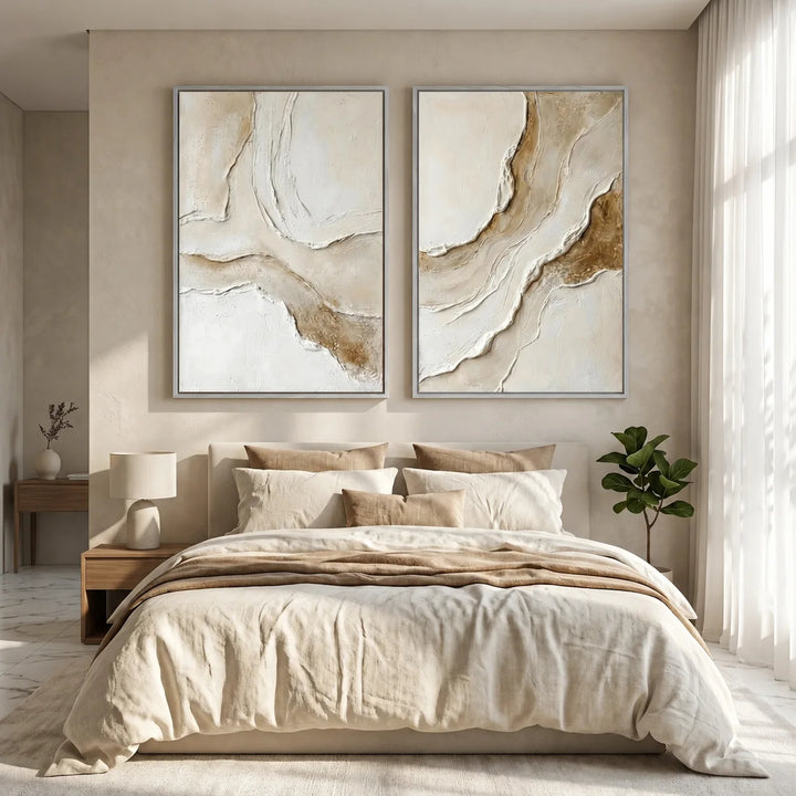 Impression sur toile diptyque abstrait Veine d&