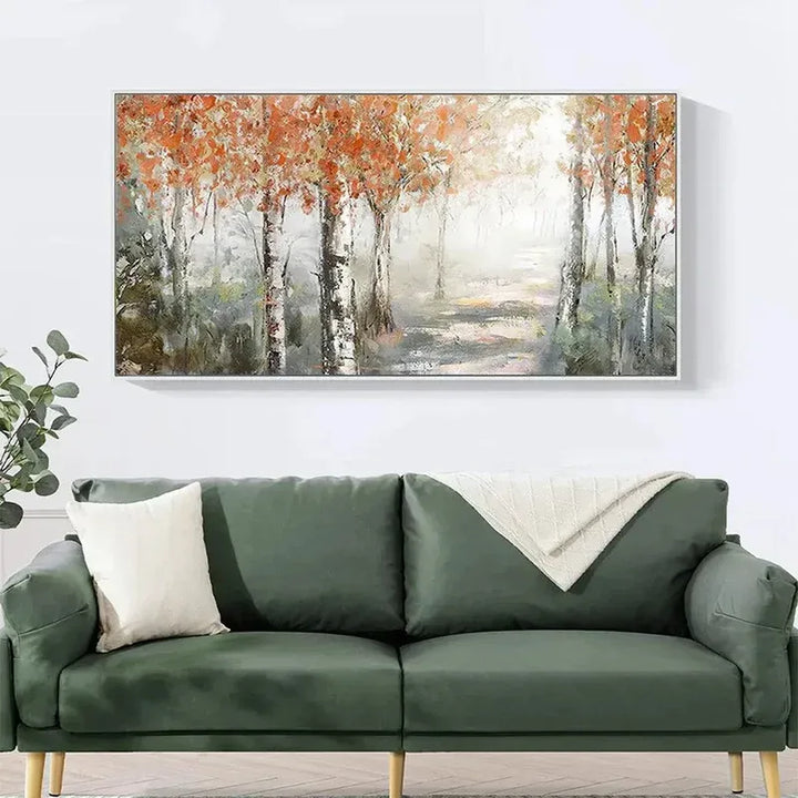 Golden Forest Path Painting MT