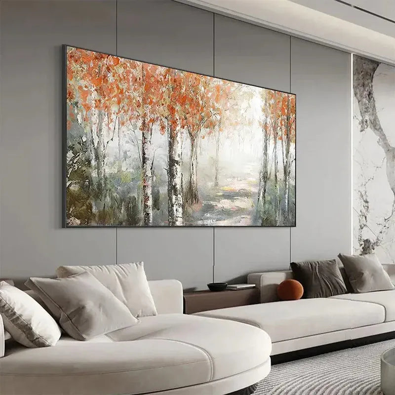 Golden Forest Path Painting MT