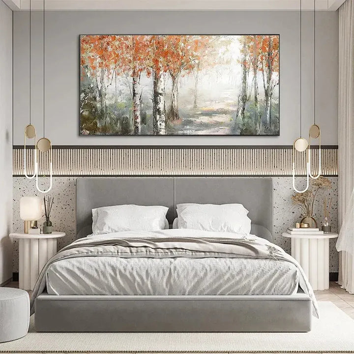 Golden Forest Path Painting MT