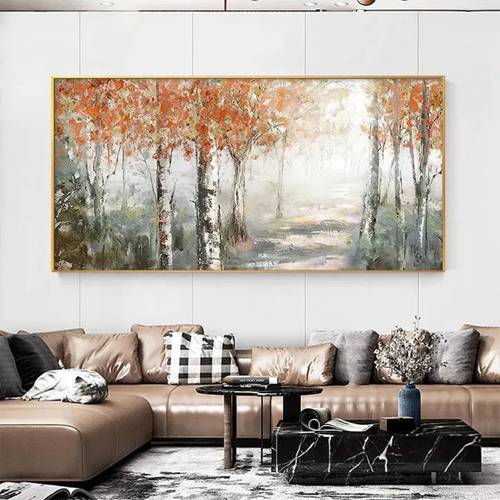 Golden Forest Path Painting MT