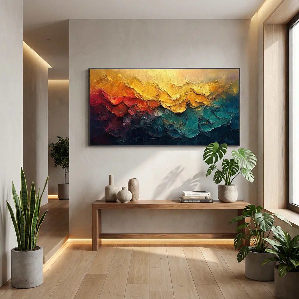 Golden Horizon Abstract Painting AA