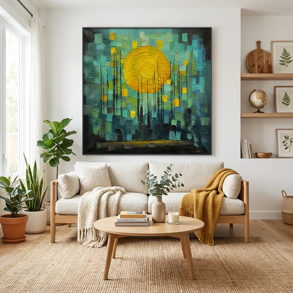 Golden Pulse Abstract Painting AA