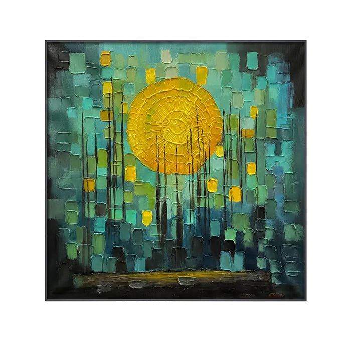 Golden Pulse Abstract Painting AA