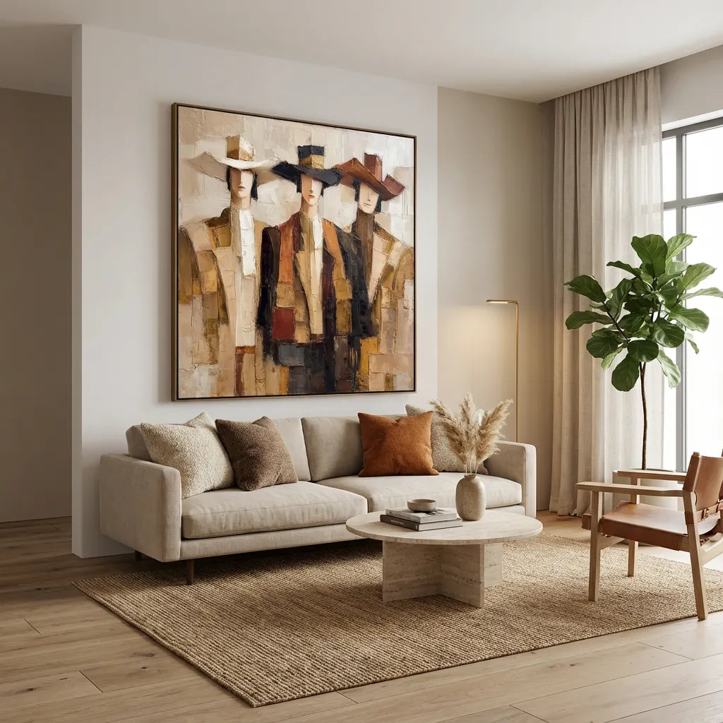 Golden Trio Figurative Painting AA
