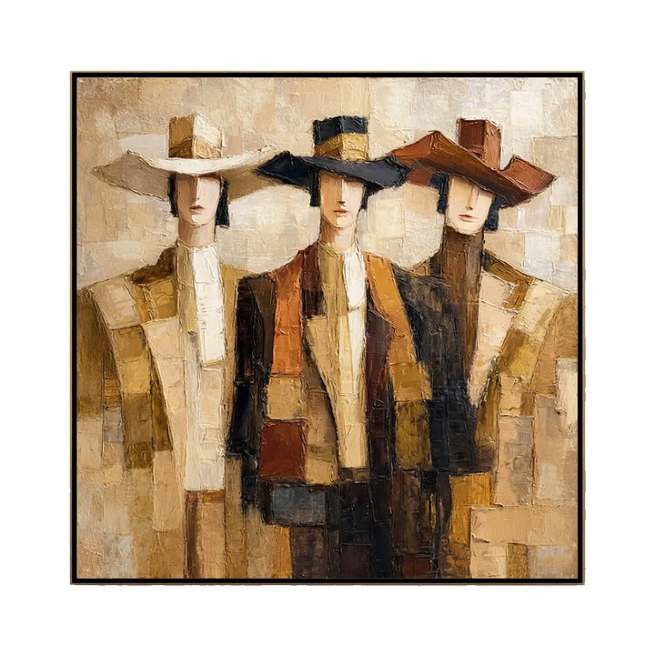 Golden Trio Figurative Painting AA