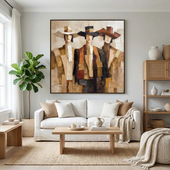 Golden Trio Figurative Painting AA