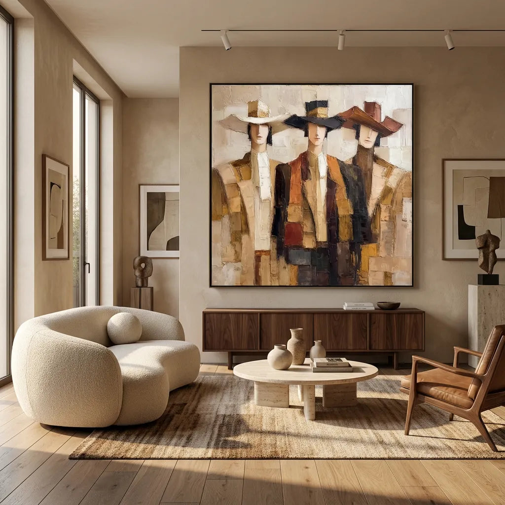 Golden Trio Figurative Painting AA