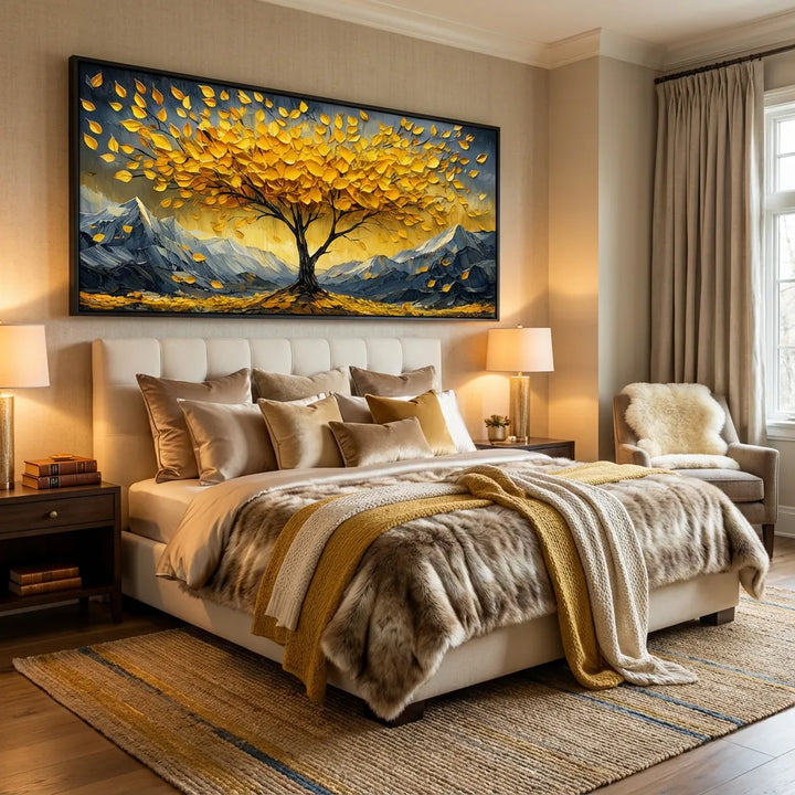 Golden Canopy Tree Painting AA