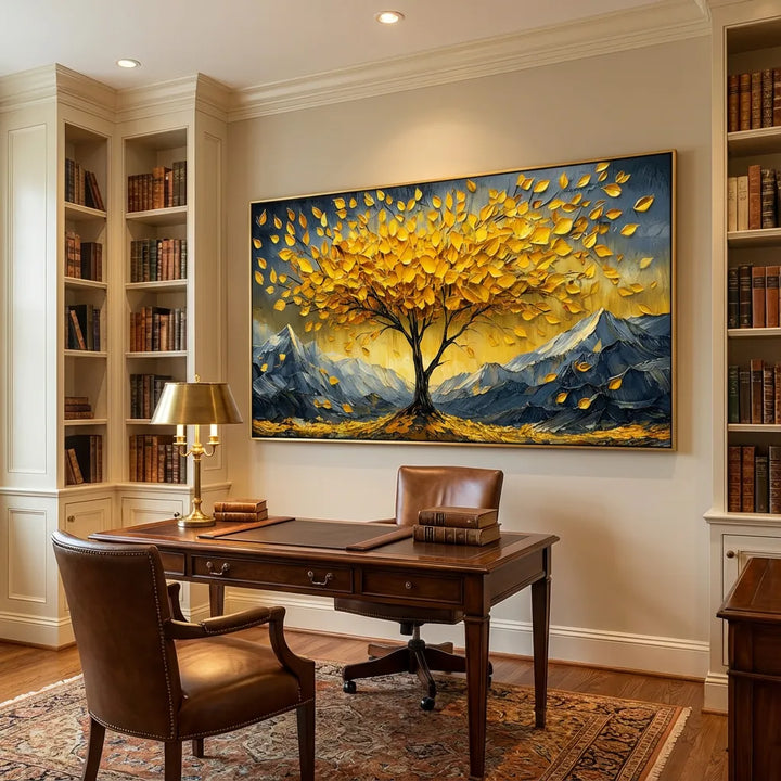 Golden Canopy Tree Painting AA