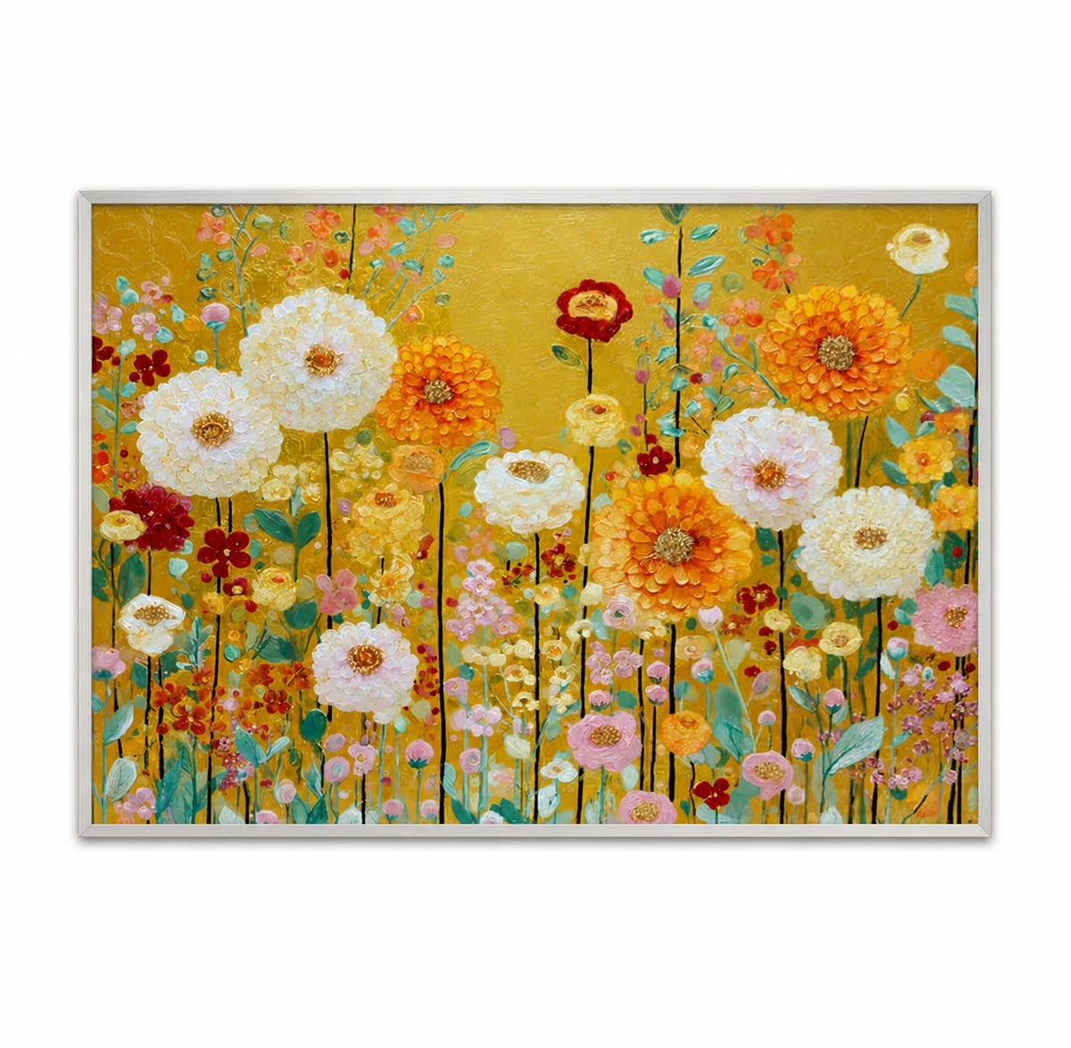 Golden Wildflower Garden Hand-Painted | HM#0738