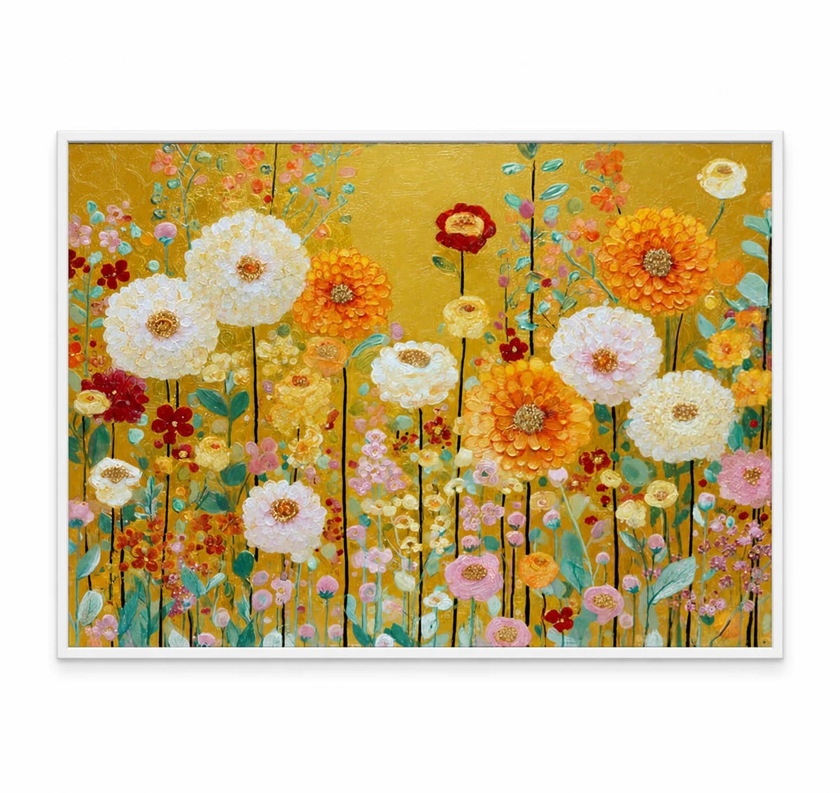 Golden Wildflower Garden Hand-Painted | HM#0738