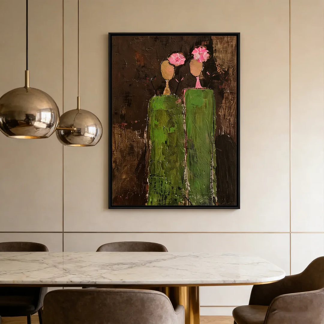 Green Abstract Figure Painting PP