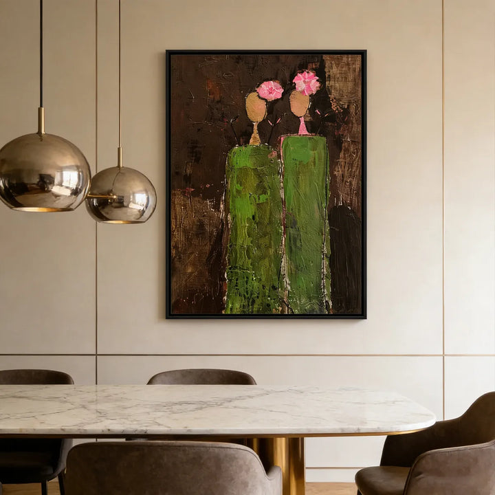 Green Abstract Figure Painting PP