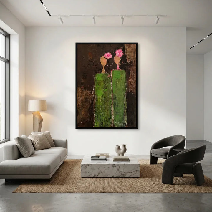 Green Abstract Figure Painting PP