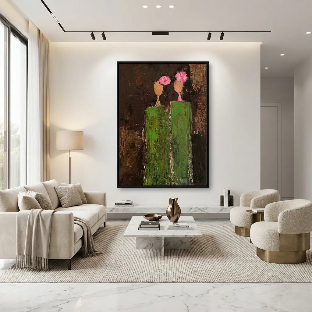 Green Abstract Figure Painting PP#2110