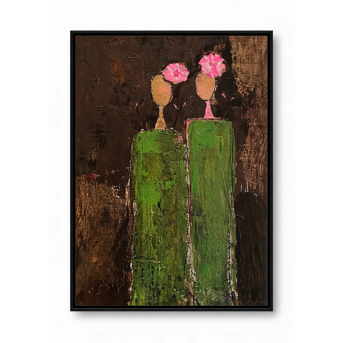 Green Abstract Figure Painting PP#2110