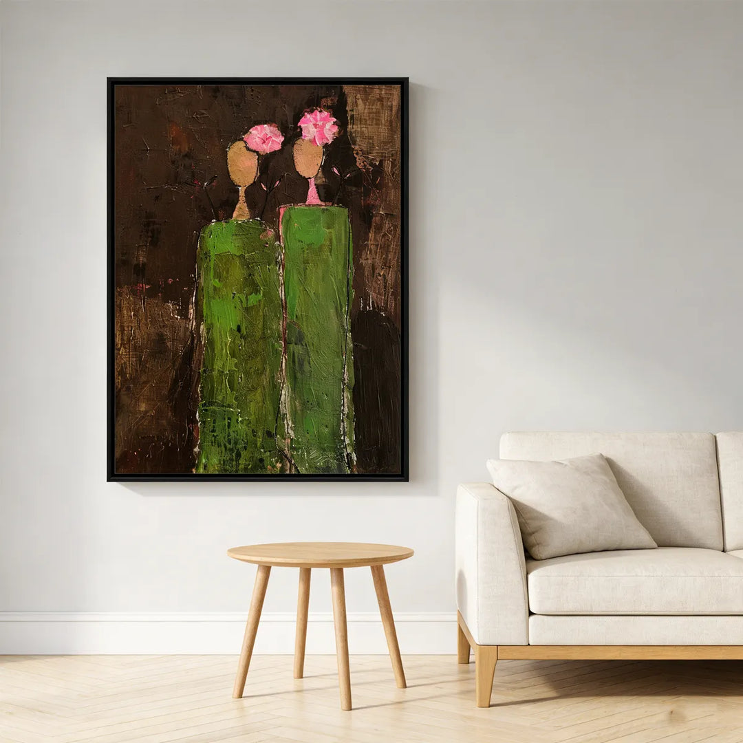 Green Abstract Figure Painting PP