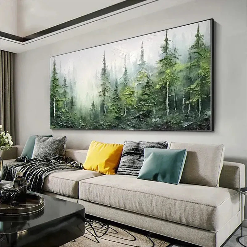 Green Abstract Landscape Painting MT